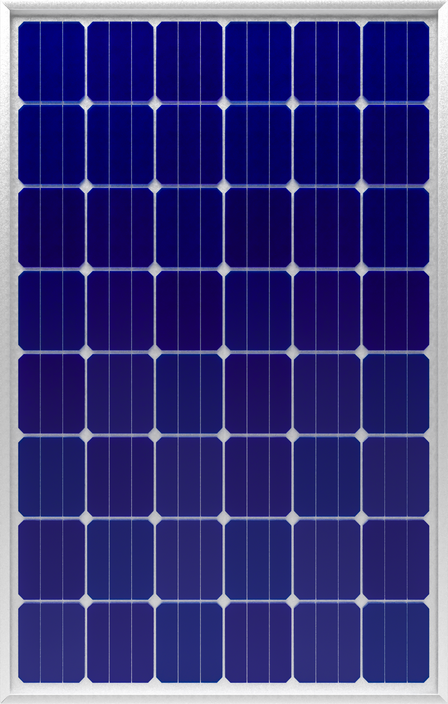 Solar panels in 3d render realistic